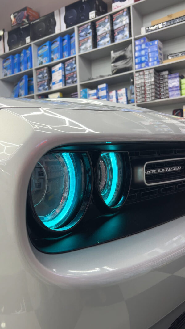Dodge challenger ring lights car hub multiple colours